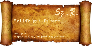 Szilágyi Rupert névjegykártya