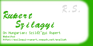 rupert szilagyi business card